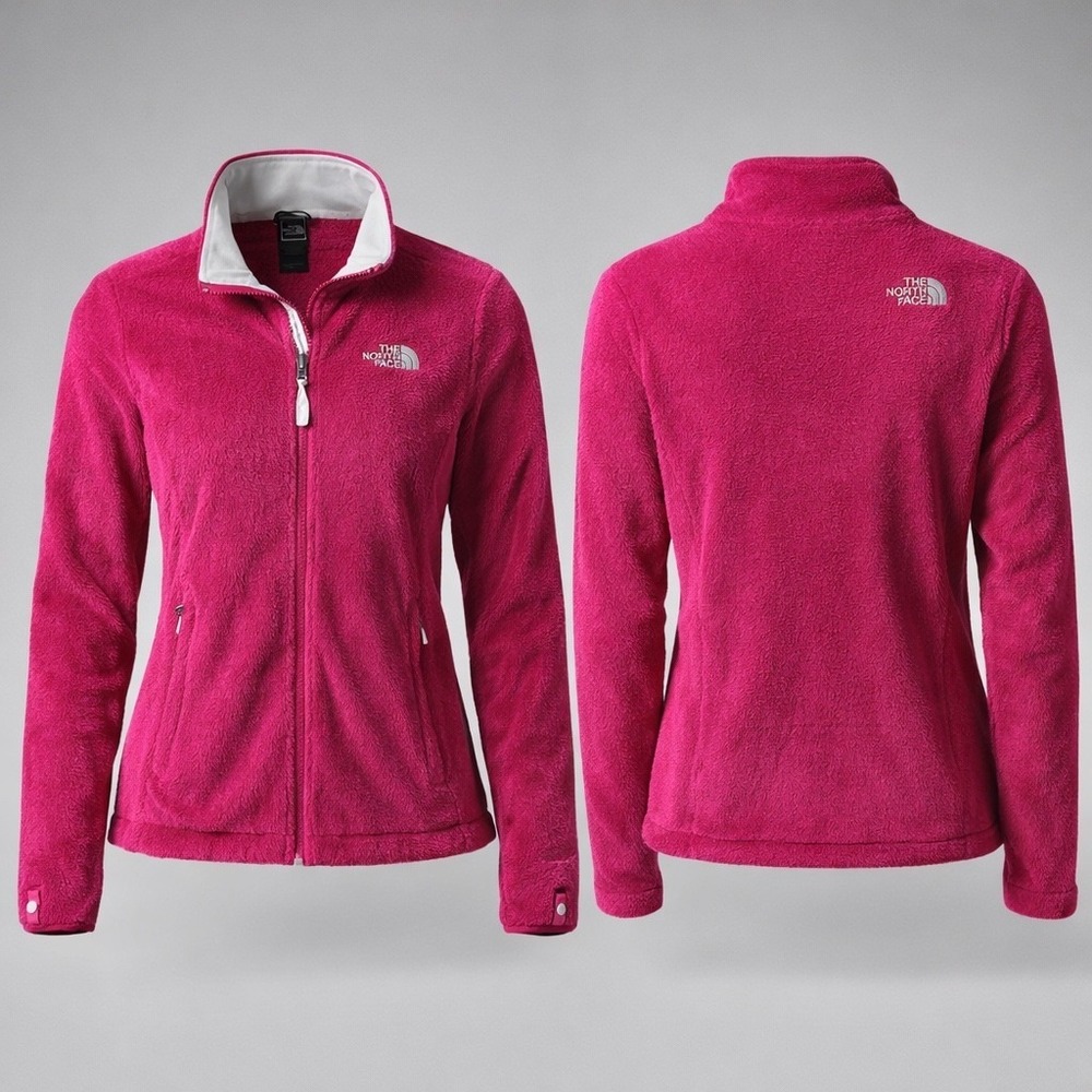 The North Face Osito 2 Fleece Jacket Womens Fuscia Pink Full‎ Zip Soft Raschel